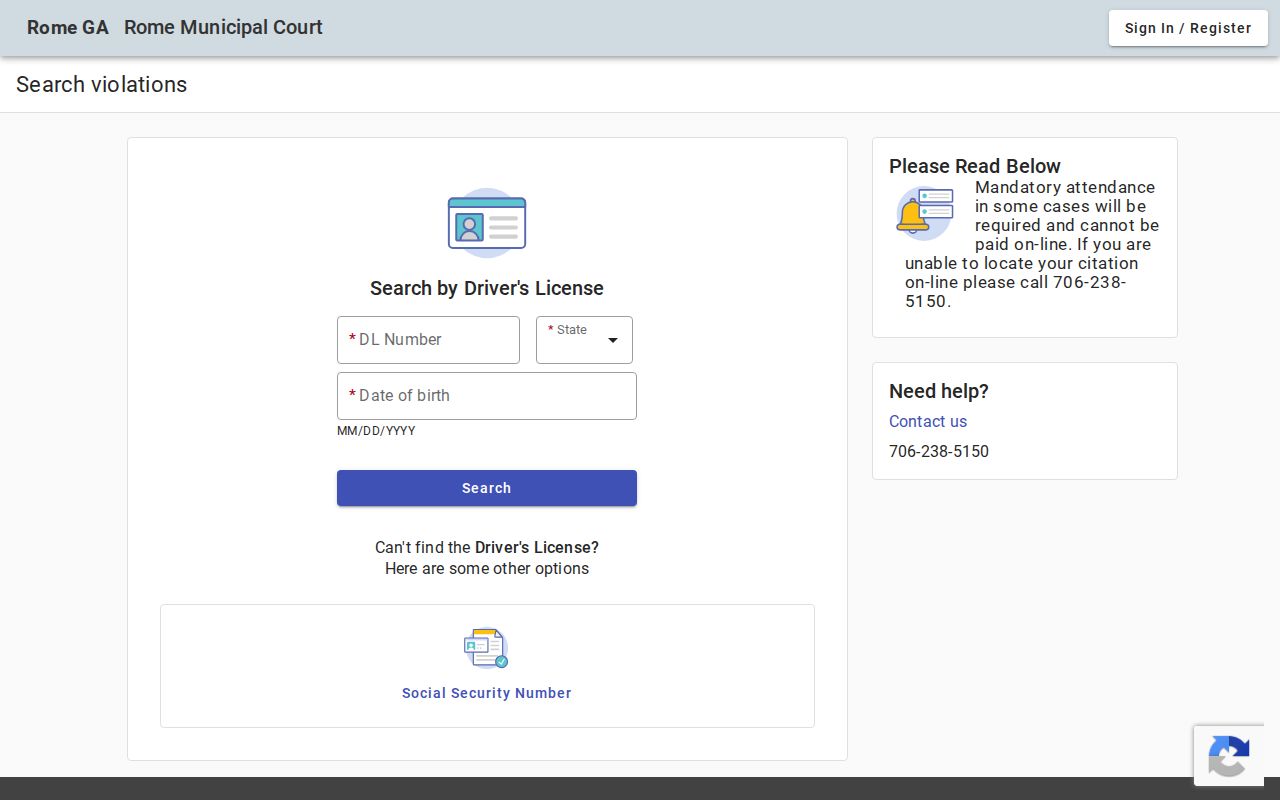 Floyd County court case lookup through Rome Municipal Court