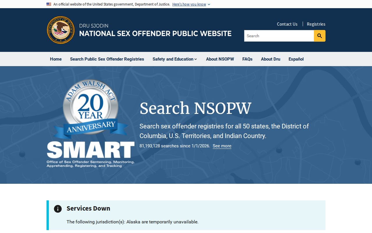 National sex offender registry search used with Floyd County results
